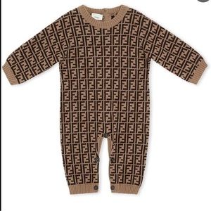 Fendi knit jumpsuit with hat